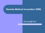 remote method calls Remote Method Invocation (RMI)