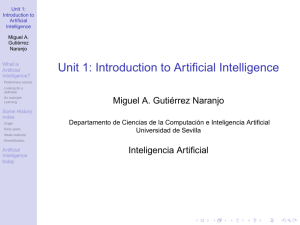 Unit 1: Introduction to Artificial Intelligence