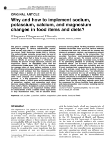 Why and how to implement sodium, potassium, calcium
