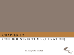 Lecture 5: Control Structure (Iteration)