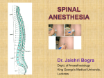 Spinal Anaesthesia [PPT] - King George`s Medical University