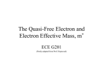 Electron Effective Mass, m*