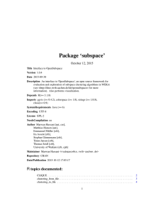 Package `subspace`