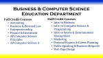 Business Department Course Choices