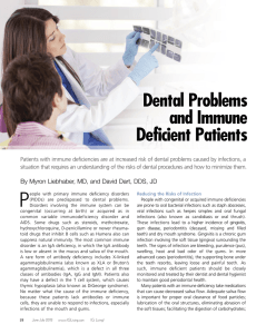 Dental Problems and Immune Deficient Patients