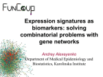 Expression signatures as biomarkers: combinatorial problems