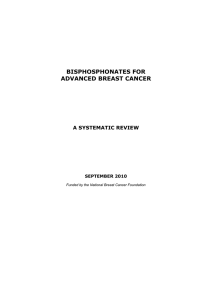 Bisphosphonates for advanced breast cancer
