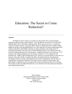 Education: The Secret to Crime Reduction?
