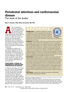 Periodontal infections and cardiovascular disease