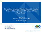 Comparison of Cancer Patients Treated in Hospital Outpatient
