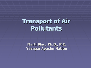 Dispersion of Air Pollutants