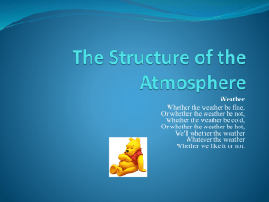 The Structure of the Atmosphere