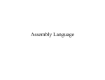 Assembly Language-Memory Addressing