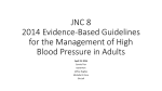 JNC 8 2014 Evidence-Based Guidelines for the Management of