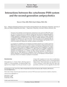 Interactions between the cytochrome P450 system and