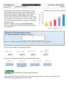 4.1 - Exponential Functions