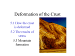 Deformation of the Crust