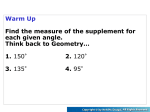 Find the measures of a positive angle and a negative angle that are