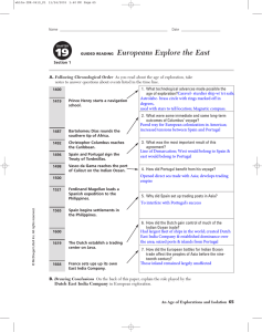 Europeans explore the east