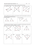 ASA and AAS Triangle Congruence Worksheet name date ____ per