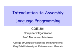 Introduction to Assembly Language