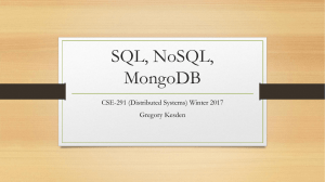 SQL, NoSQL, MongoDB