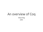 An overview of Coq