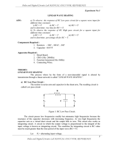 Pulse and Digital Circuits Lab MANUAL ONLY FOR REFERENCE