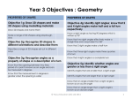 Year 3 Objectives : Geometry - St Ambrose Catholic Primary School
