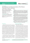 Establishment and Characterization of Six Primary Pancreatic