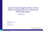 Climate Change Mitigation Efforts and the Effect on Doing Deals in