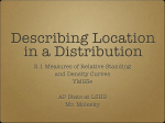 2.1 Measures of Relative Standing and Density