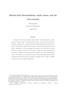 Mutual fund intermediation, equity issues, and the real
