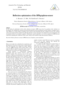 Reflection optimisation of the SPR-graphene