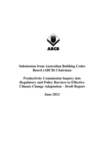 Submission DR134 - Chairman of the Australian Building Codes