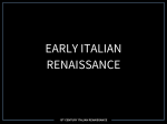 EARLY ITALIAN RENAISSANCE