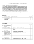 Chemistry SL HL Assessment Statements 2009 Revised