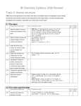 Topic 2 IB Chemistry Assessment Statements 2009 Revised File
