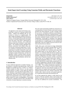 Semi-Supervised Learning Using Gaussian Fields and Harmonic