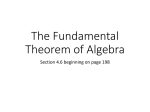 4.6: The Fundamental Theorem of Algebra