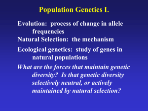 Population Genetics I.