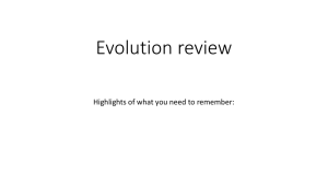 Evolution review