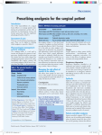 Prescribing analgesia for the surgical patient