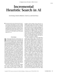 Incremental Heuristic Search in AI