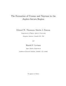 The Formation of Uranus and Neptune in the Jupiter