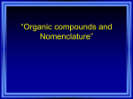 Chapter 26 Functional Groups and Organic Reactions