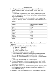 Unit 8.4 Solar System