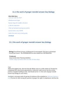 11.1 the work of gregor mendel answer key biology