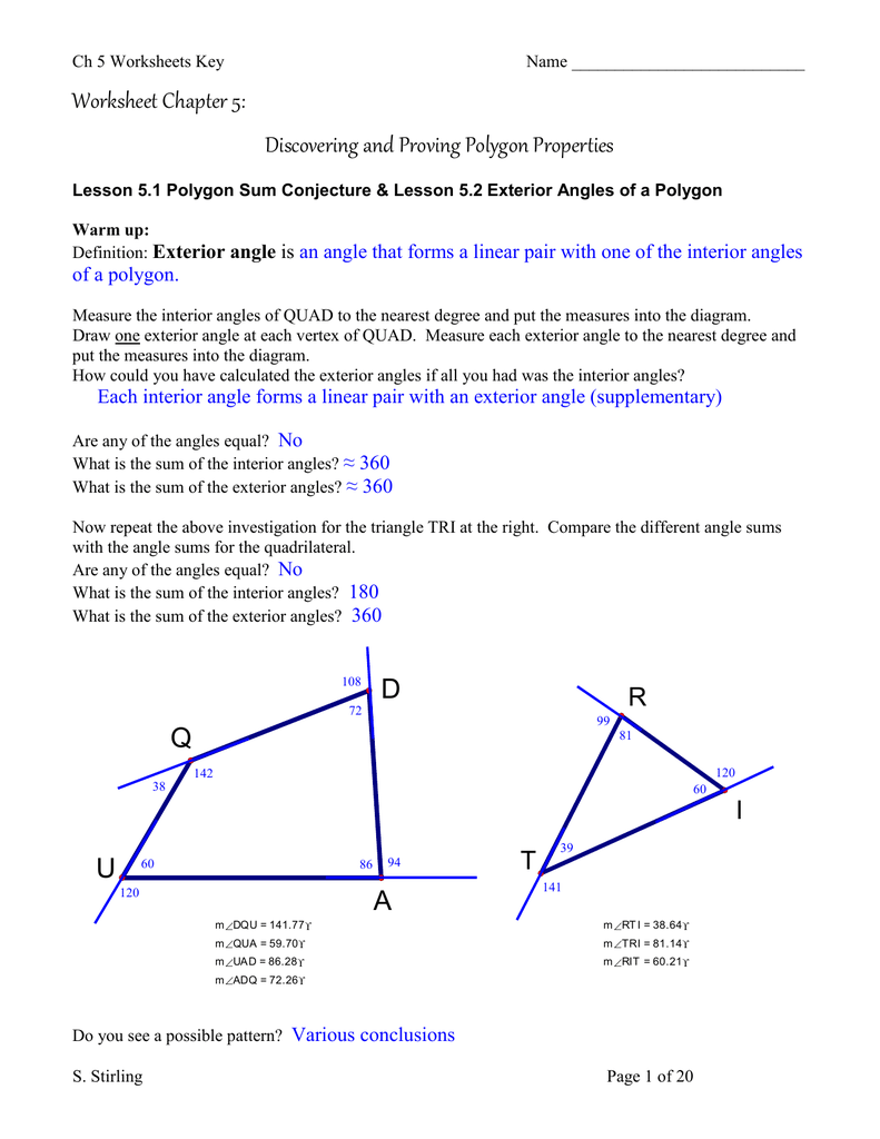 Ch 5 Worksheet L1 Key Northwest Isd Moodle