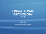 EDUCATIONAL PSYCHOLOGY IG113